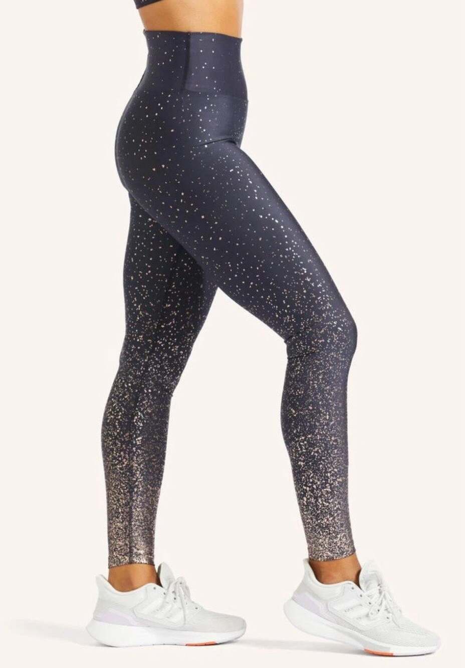 Peloton Womens Show Your Sparkle High Rise Leggings Sz S Stretch Active Athletic